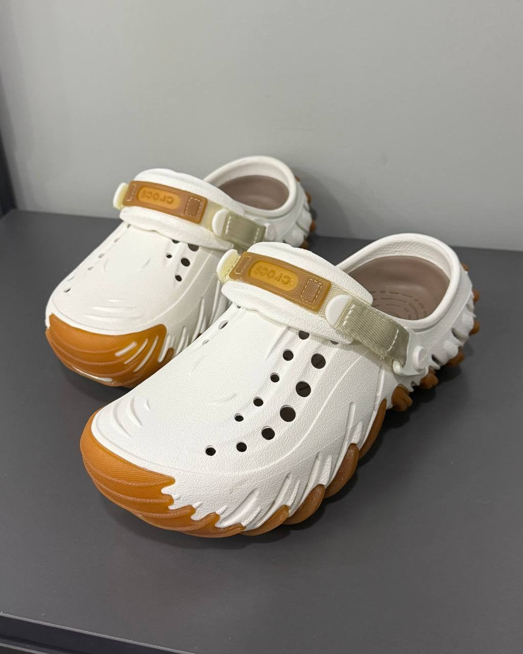 Echo Icey Ro Clog Blanc-Marron