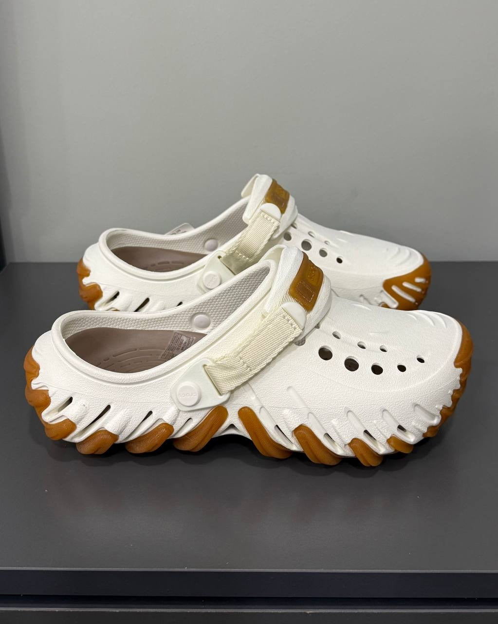 Echo Icey Ro Clog Blanc-Marron
